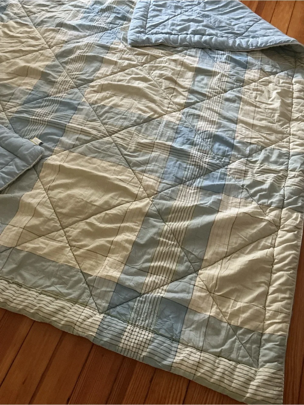 EUC Vintage Martha Stewart Blue Plaid Comforter
